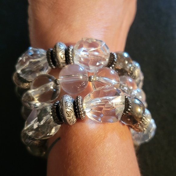 Charming Charlie Triple Strand Beaded Bracelet - Picture 2 of 2